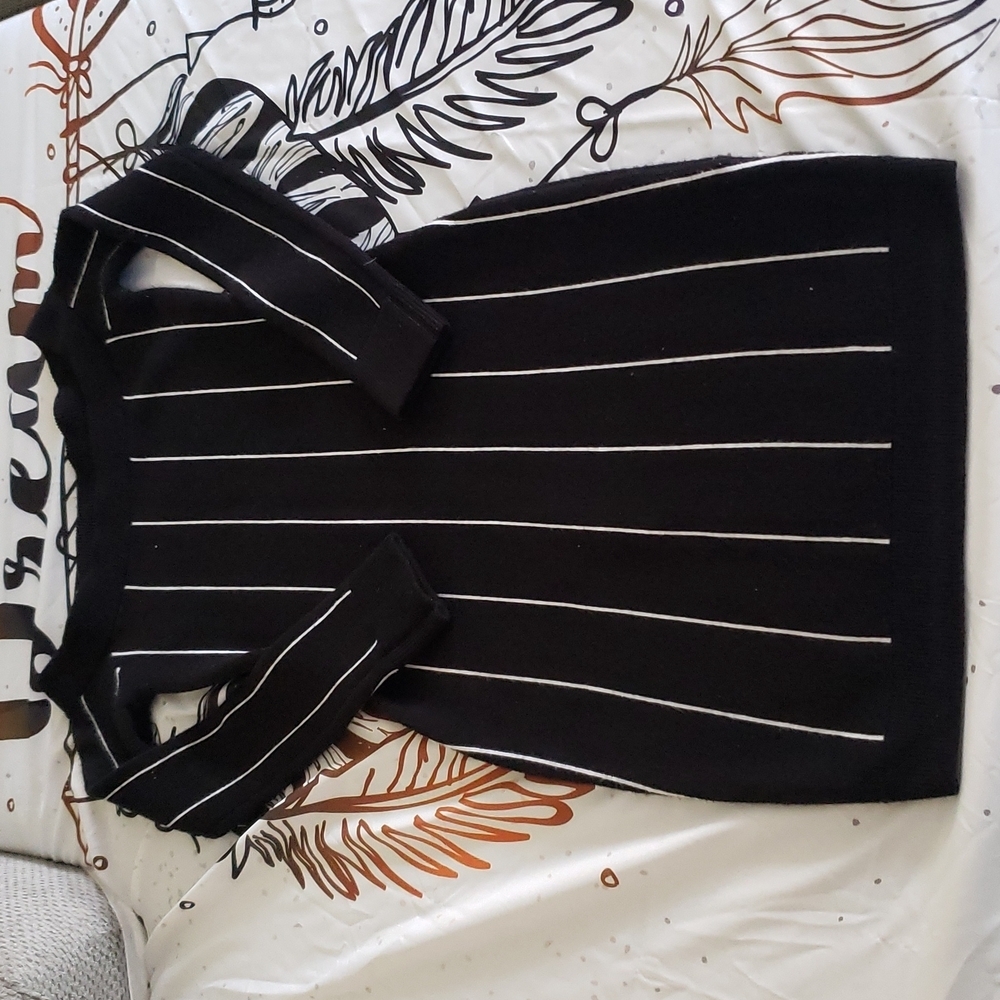 Guess ladies simple striped tunic long sleeve dress